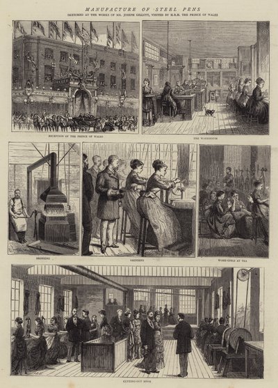 Fabricación de plumas de acero de Alfred Chantrey Corbould
